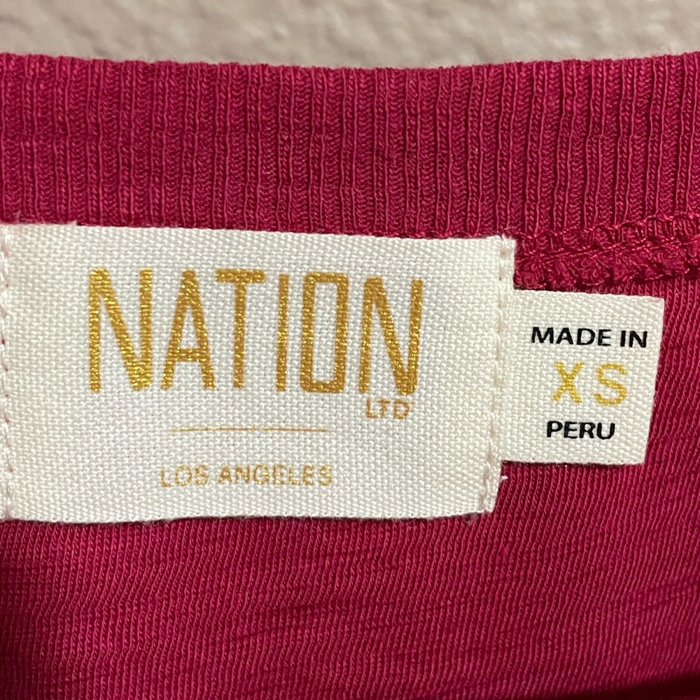 Nation LTD Hillary Romance Tee Color is Heartbreaker - Picture 4 of 7